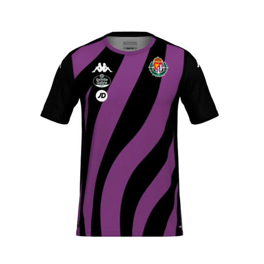 Camiseta Kappa Real Valladolid Pre-Match 2024-2025 Black-Bright Violet
