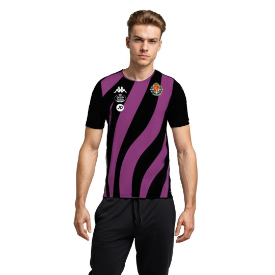 Camiseta Kappa Real Valladolid Pre-Match 2024-2025 Niño Black-Bright Violet