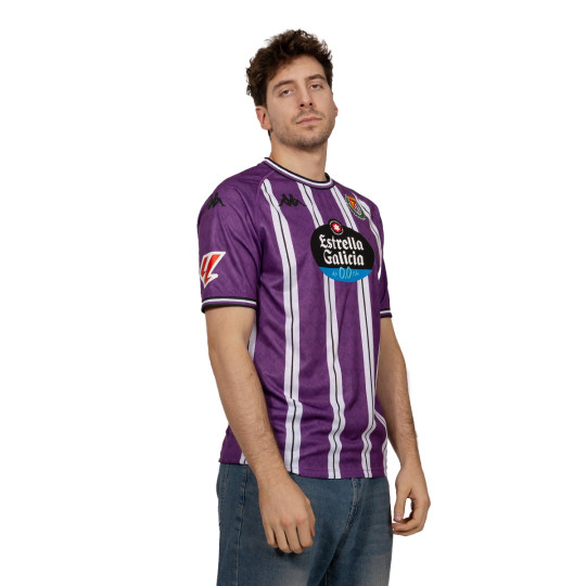 Camiseta Kappa Real Valladolid Primera Equipación 2024-2025 Bright Violet-White