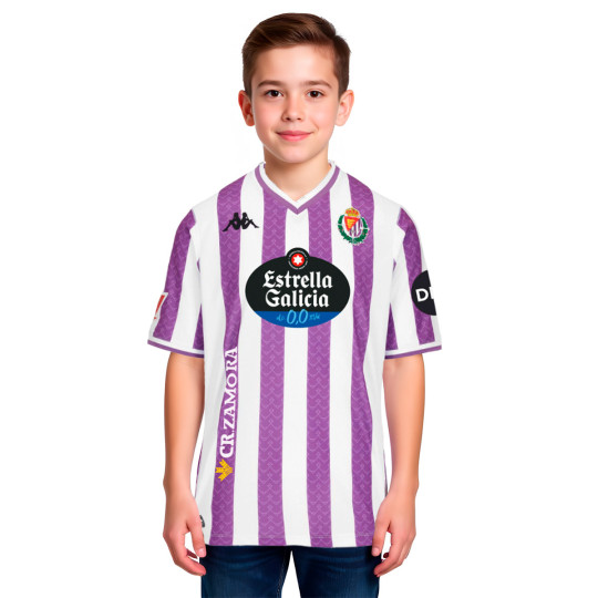 Camiseta Kappa Real Valladolid Primera Equipación 2025-2026 Niño Morado-Blanco