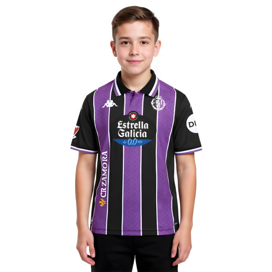 Camiseta Kappa Real Valladolid Segunda Equipación 2025-2026 Niño Violeta - Negro