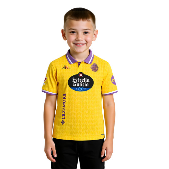 Camiseta Kappa Real Valladolid Tercera Equipación 2025-2026 Niño Yellow