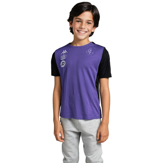 Camiseta Kappa Real Valladolid Training 2024-2025 Niño Violet- Blue Iris Black