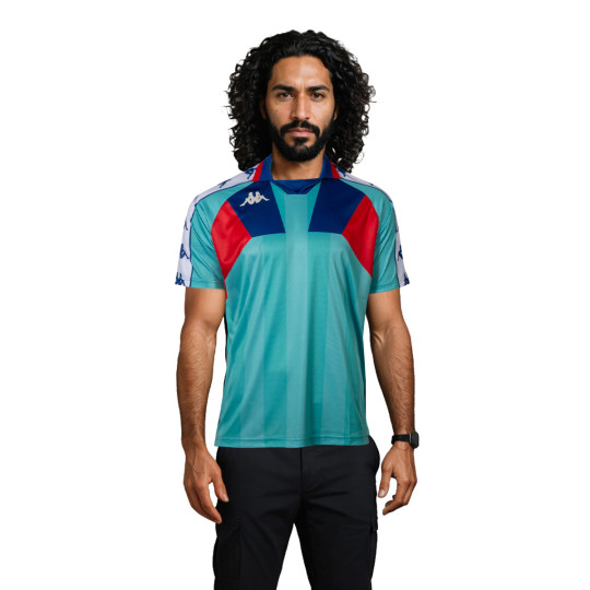 Camiseta Kappa Retro Jersey Amarai Green Water-Blue-Red