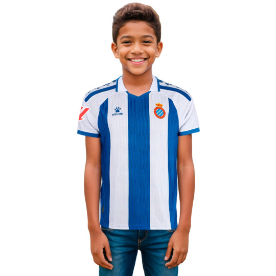 Camiseta Kelme RCD Espanyol Primera Equipación 2025-2026 Niño Blue-White