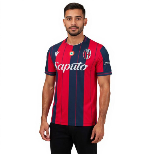Camiseta Macron Bolonia Primera Equipación 2025-2026 Dark Marine-Red