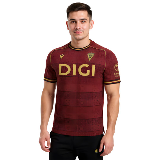 Camiseta Macron Cadiz Cf Segunda Equipación 2025-2026 Bordeaux