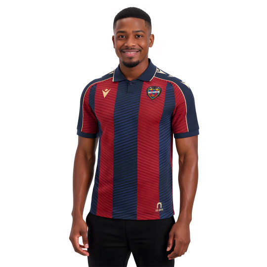 Camiseta Macron Levante Primera Equipación 2025-2026 Granate-Azul