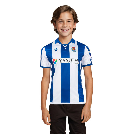 Camiseta Macron Real Sociedad Primera Equipación 2024-2025 Niño Blue-White