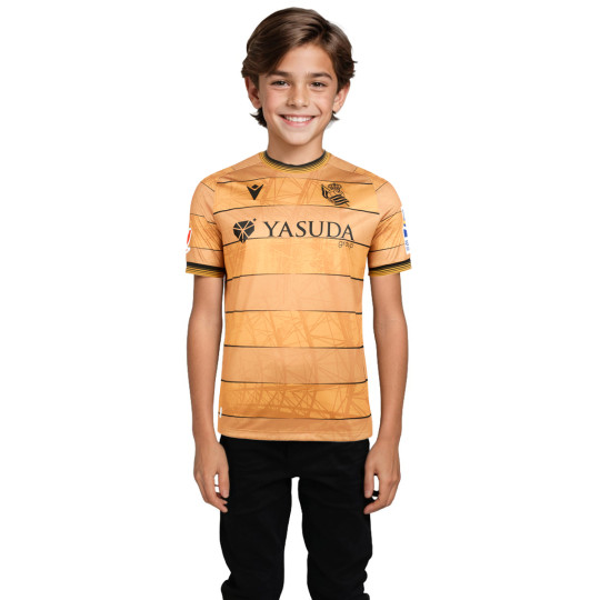 Camiseta Macron Real Sociedad Segunda Equipación 2024-2025 Niño Gold