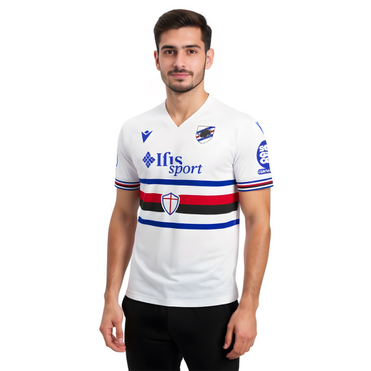 Camiseta Macron Uc Sampdoria Segunda Equipación 2025-2026 White-Blue