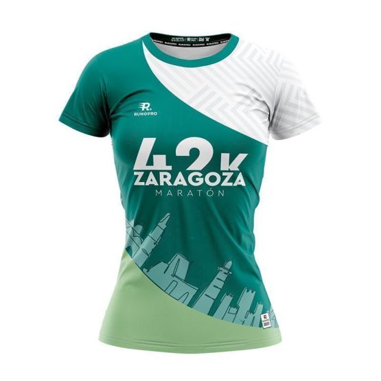 CAMISETA OFICIAL MANN-FILTER XVII MARATÓN DE ZARAGOZA MUJER (42K) 2024