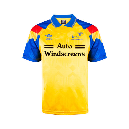 Camiseta Score Draw Derby County 1992 Umbro Away Yellow