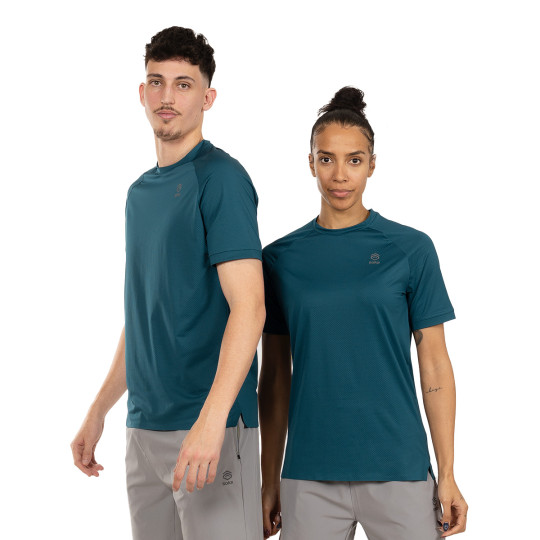 Camiseta Soka Performance Move Blue Coral-Steel Grey