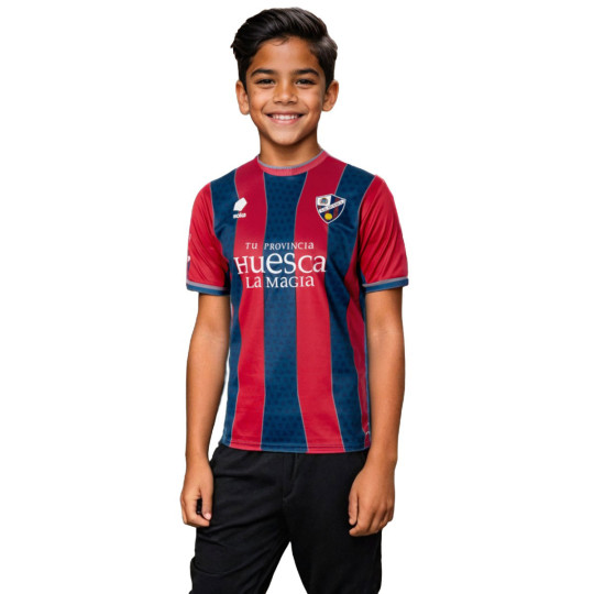 Camiseta Soka Sociedad Deportiva Huesca Primera Equipación 2024-2025 Niño Azul-Granate