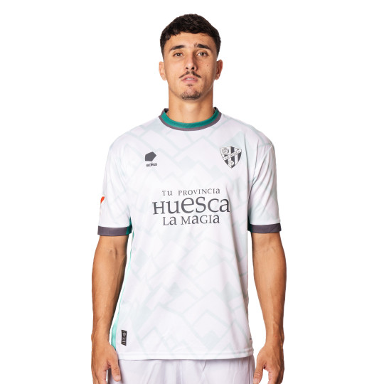 Camiseta Soka Sociedad Deportiva Huesca Segunda Equipación 2024-2025 Ice White-SDH Green