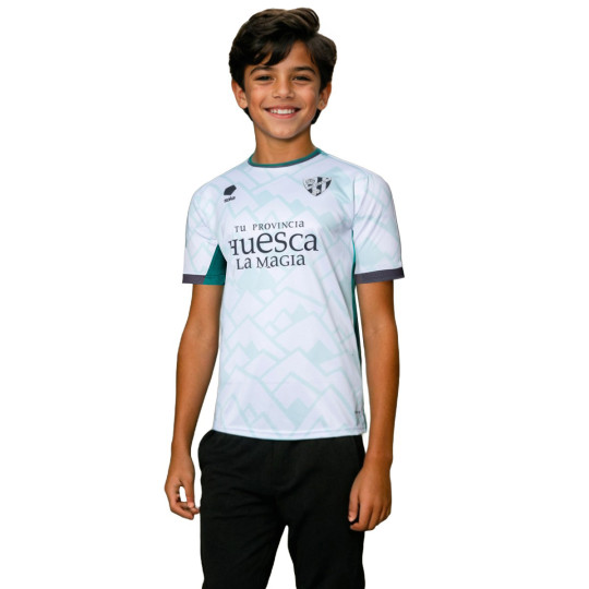 Camiseta Soka Sociedad Deportiva Huesca Segunda Equipación 2024-2025 Niño Ice White-SDH Green