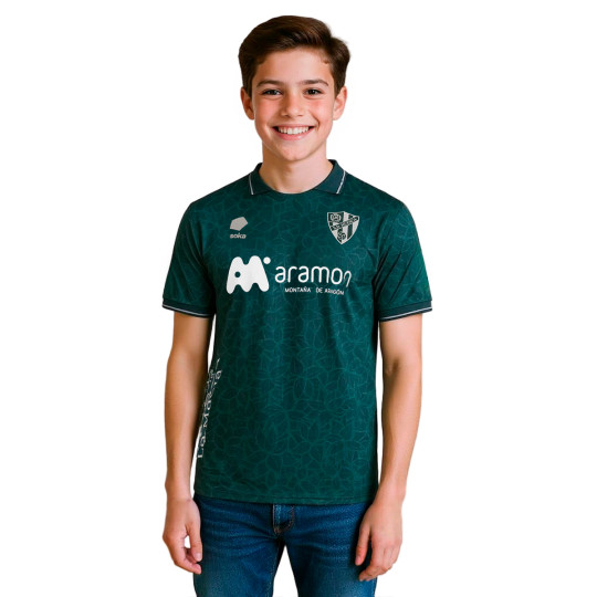 Camiseta Soka Sociedad Deportiva Huesca Tercera Equipación 2025-2026 Niño Deep Green-Basil Green-Silver