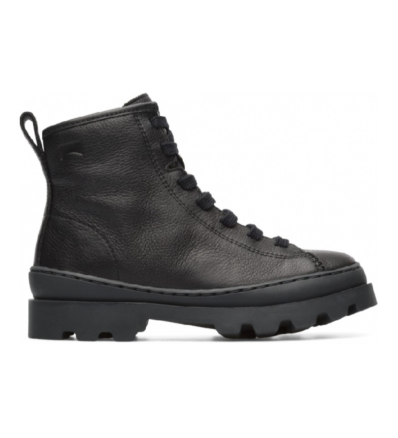 Camper Botines de piel Brutus Negro