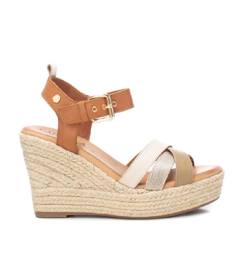 Carmela Sandalias de Piel 161624 marrón