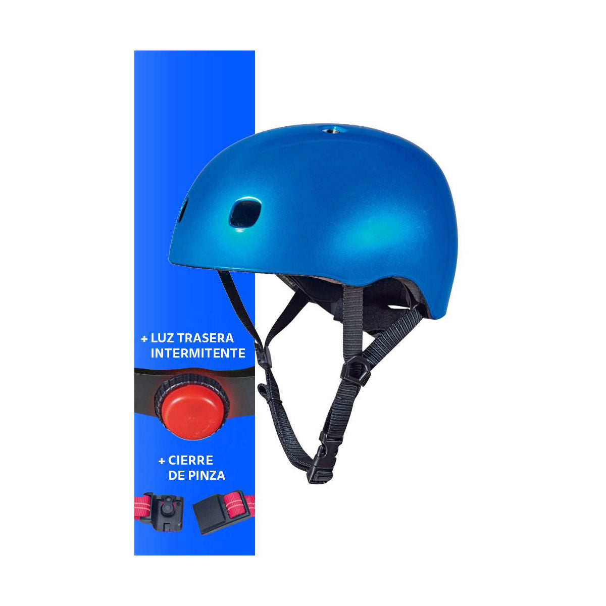 Casco Micro Azul Eléctrico V2