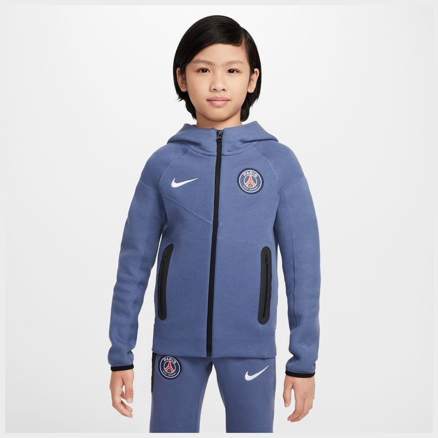 Paris Saint Germain Sudadera con capucha NSW Tech Fleece FZ - Azul difuso/Blanco Niños