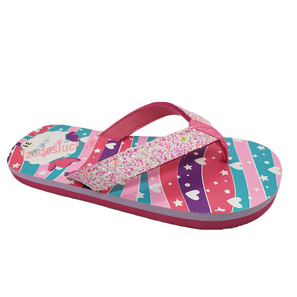 Chancla corazones y brillos de Beppi