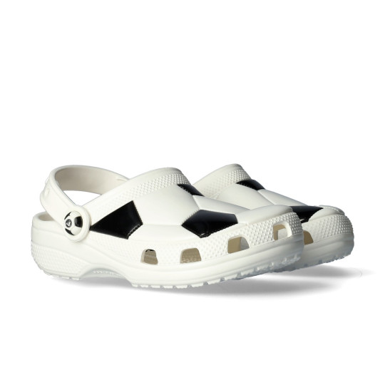 Chanclas Crocs Classic Soccer Ball Clog K Niño White-Black
