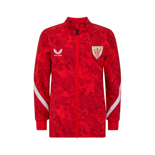 Chaqueta Castore Athletic Club Bilbao Pre-Match 2025-2026 Racing Red-Brilliant White