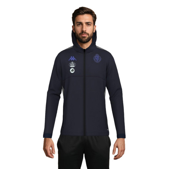 Chaqueta Kappa Real Valladolid Fanswear 2024-2025 Blue Baritone-Grey Cool