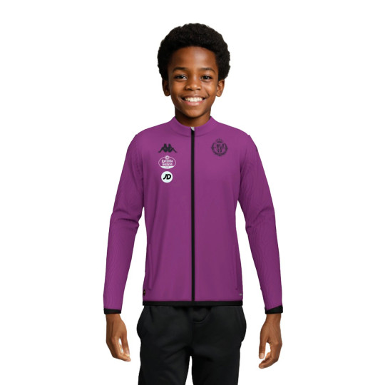 Chaqueta Kappa Real Valladolid Pre-Match 2024-2025 Niño Violet- Blue Iris Black