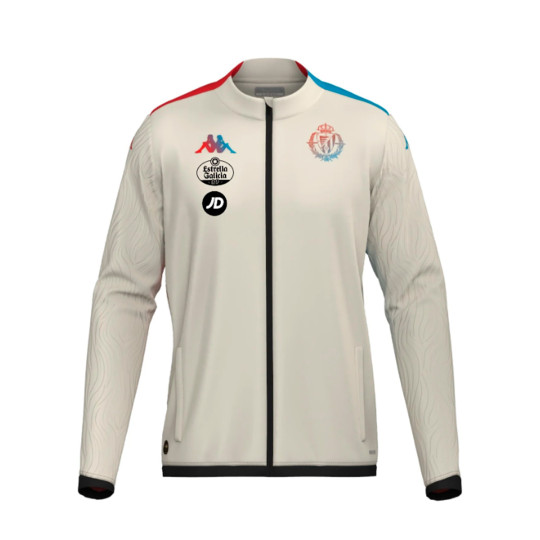 Chaqueta Kappa Real Valladolid Pre-Match 2024-2025 White Antique