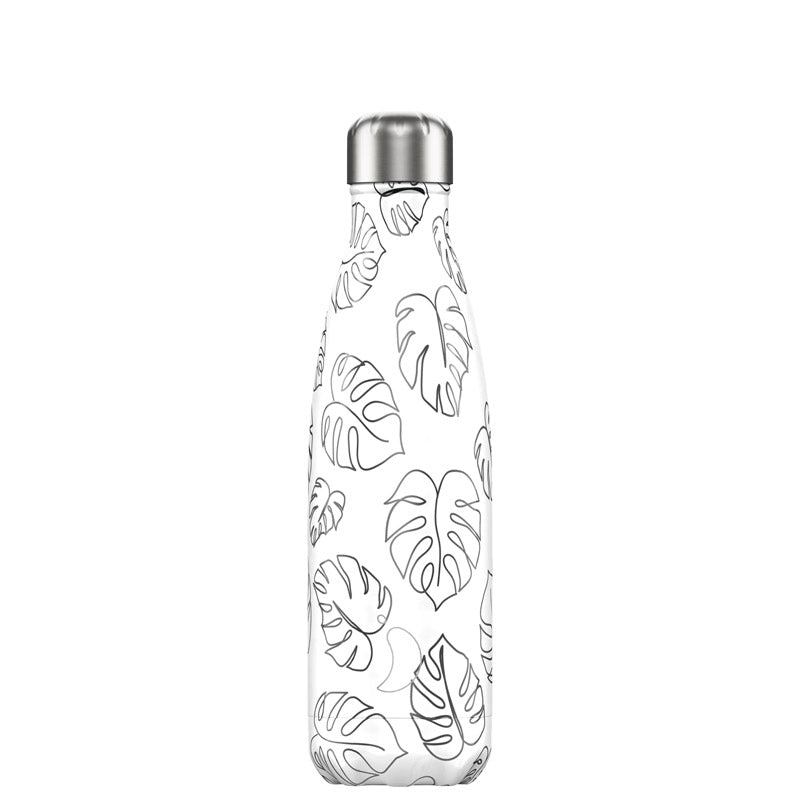 Botella acero inoxidable térmica 500ml Chilly's Art Hojas