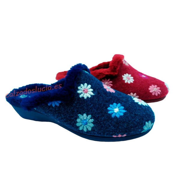 Chinela franela bordada Marpen Slippers