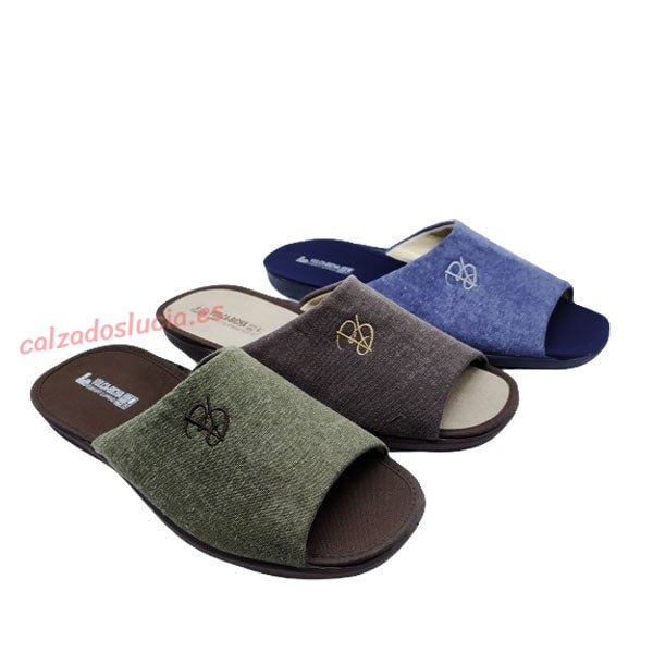 Chinela de lona vaquera en colores lisos