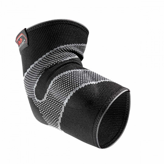 Coderas McDavid de Tejido Elástico en cruz con acolchado en gel Negro