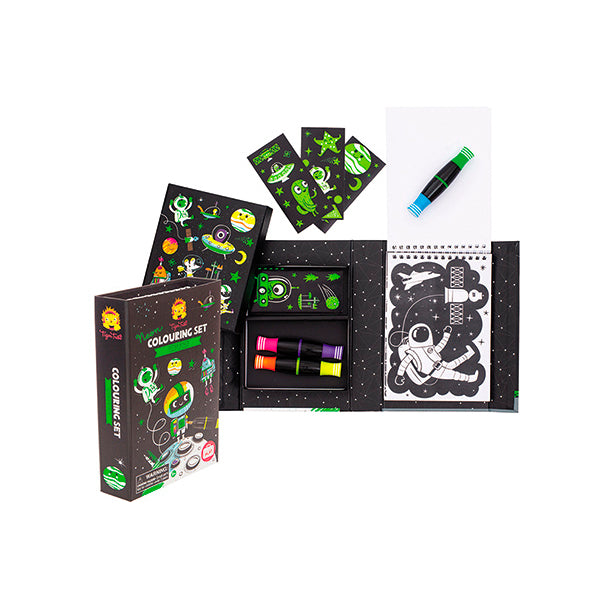 Set de colorear Neon Tiger Tribe - Outer Space