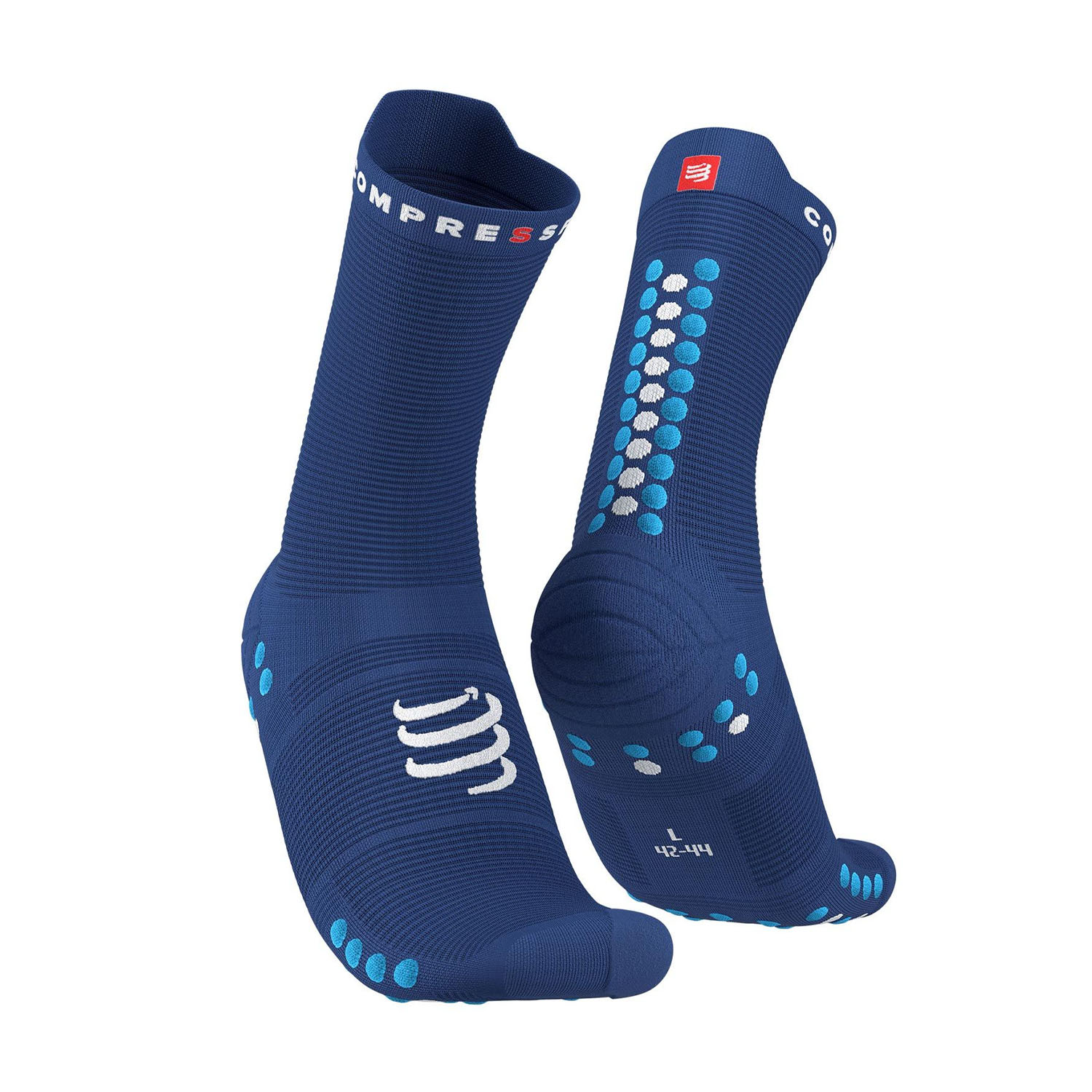 Compressport Pro Racing V4.0 Calcetines Sodalite/Fluo Blue