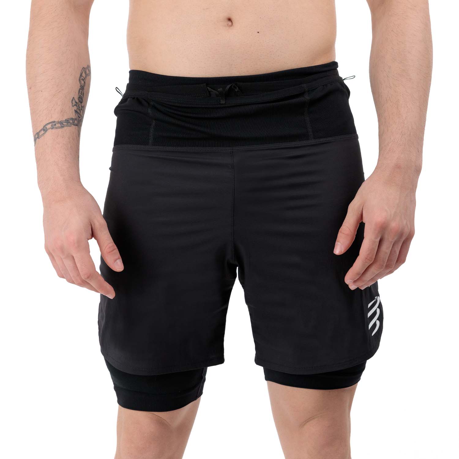Compressport Trail Racing 2 in 1 6in Shorts Black