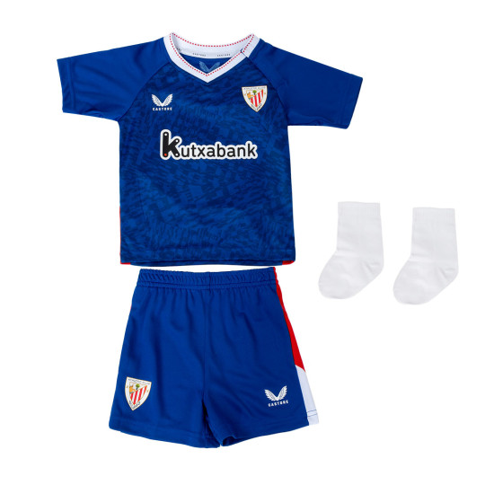 Conjunto Castore AC Bilbao Segunda Equipación 2024-2025 Bebé Surf The Web-Brilliant White