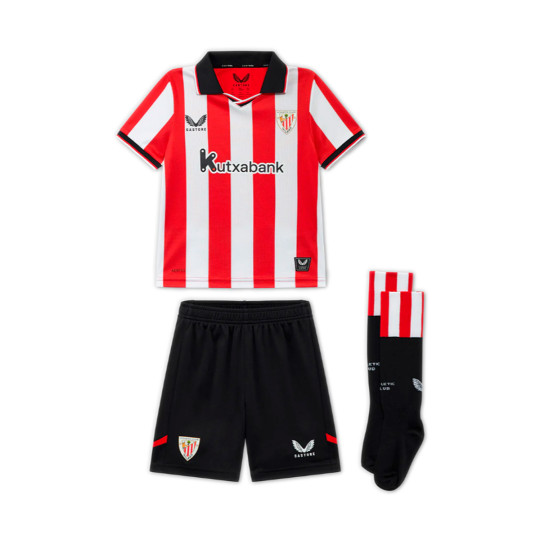 Conjunto Castore Athletic Club Bilbao Primera Equipación 2025-2026 Niño Racing Red-Caviar