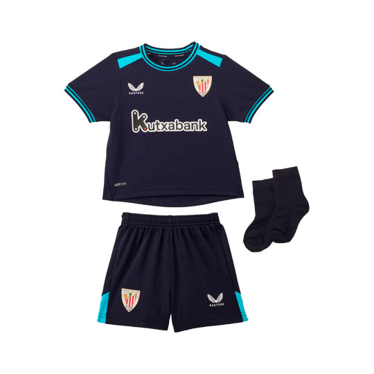 Conjunto Castore Athletic Club Bilbao Segunda Equipación 2025-2026 Bebé Blue Danube-Baritone Blue
