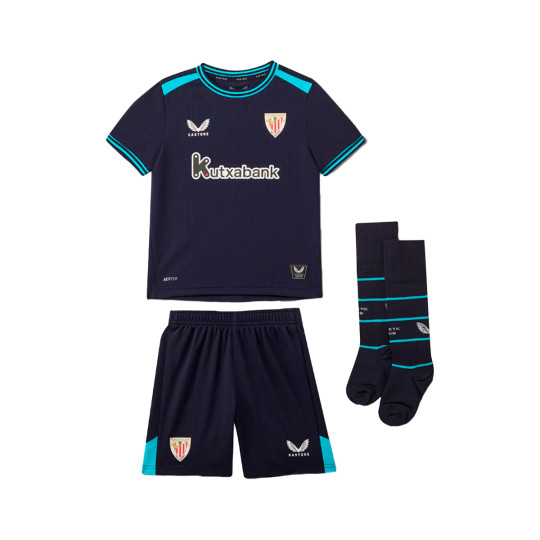 Conjunto Castore Athletic Club Bilbao Segunda Equipación 2025-2026 Niño Blue Danube-Baritone Blue