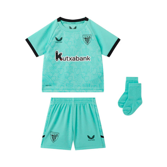 Conjunto Castore Athletic Club Bilbao Tercera Equipación 2025-2026 Bebé Ocean Wave-Caviar