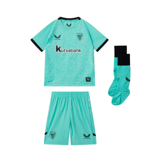 Conjunto Castore Athletic Club Bilbao Tercera Equipación 2025-2026 Niño Ocean Wave-Caviar