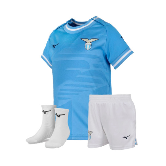 Conjunto Mizuno Lazio Primera Equipación 2023-2024 Bebé Sky Blue-White