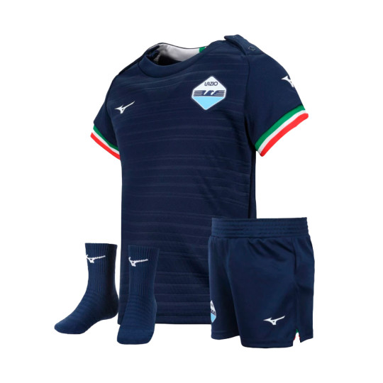 Conjunto Mizuno Lazio Segunda Equipación 2023-2024 Bebe Navy