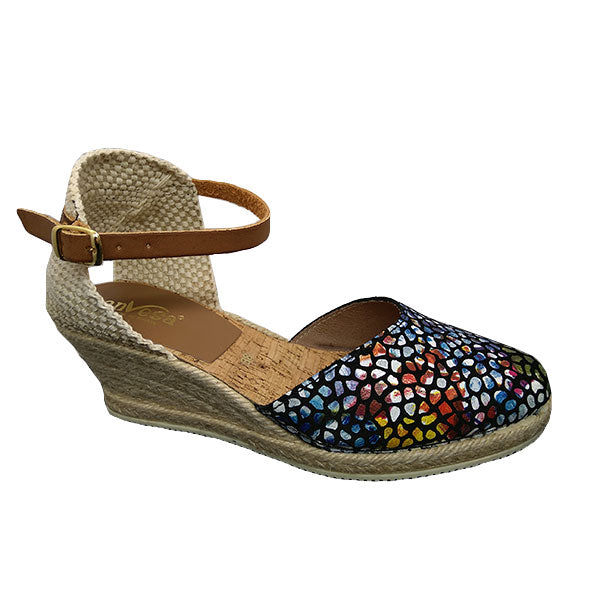 Cuña de cáñamo en piel con mosaico de Anvesa