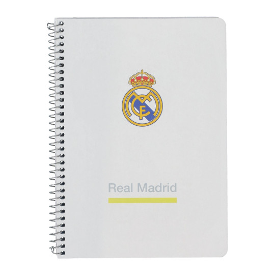Cuaderno Real Madrid CF Tapa dura Real Madrid 80 hojas Blanco