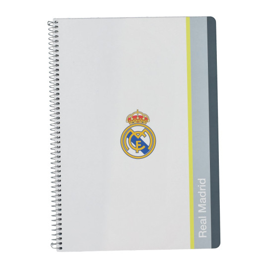 Cuaderno Real Madrid CF Folio tapa dura Real Madrid 80 hojas Blanco